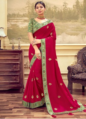 Rani Vichitra Silk Festival Designer Traditional Saree