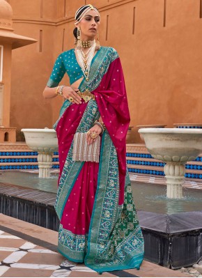 Rani Woven Contemporary Style Saree