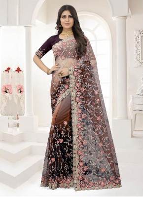 Ravishing Embroidered Multi Colour Classic Saree