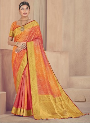 Raw Silk Fancy Designer Traditional Saree in Multi Colour
