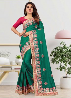 Refreshing Embroidered Ceremonial Classic Saree