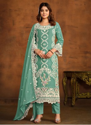 Sea Green Ceremonial Pant Style Suit