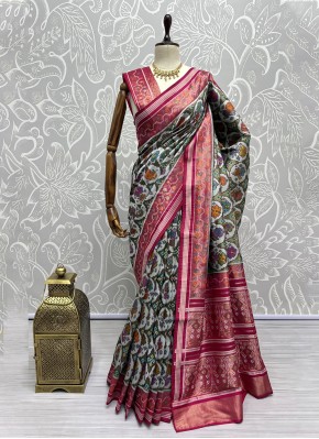 Sensational Weaving Multi Colour Designer Saree