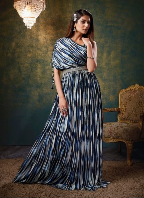 Sensible Indo Western Style Suit Print in Chiffon