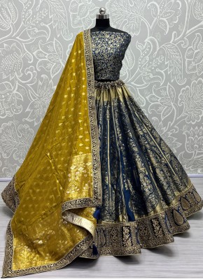 Sightly Patch Border Banarasi Silk Designer Lehenga Choli