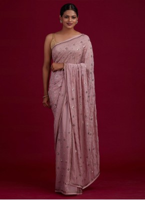 Silk Classic Designer Saree in Pink