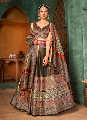 Silk Designer A Line Lehenga Choli in Multi Colour