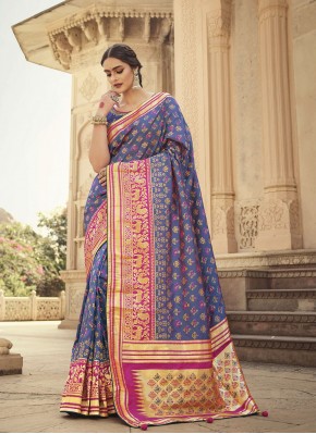 Silk Designer Traditional Saree in Blue