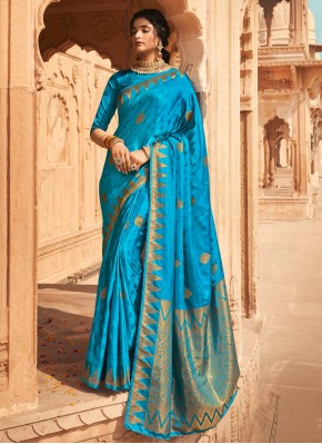 Silk Fancy Designer Traditional Saree in Blue