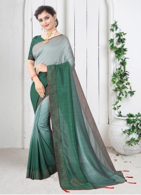 Silk Green Shaded Saree