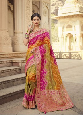 Silk Multi Colour Weaving Designer Traditional Saree
