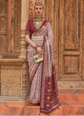 Silk Printed Saree in Multi Colour