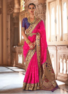 Silk Trendy Saree in Pink