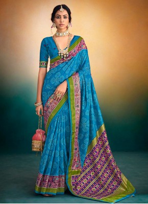 Spectacular Tussar Silk Contemporary Saree