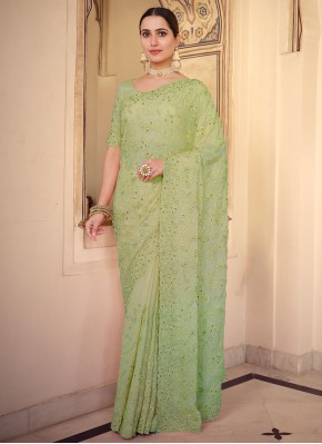 Splendid Green Classic Saree