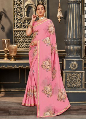 Stunning Fancy Fabric Printed Trendy Saree