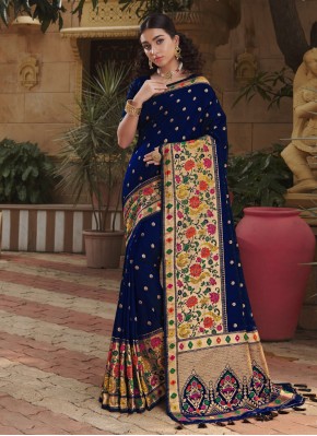 Stylish Weaving Silk Traditional Designer Saree