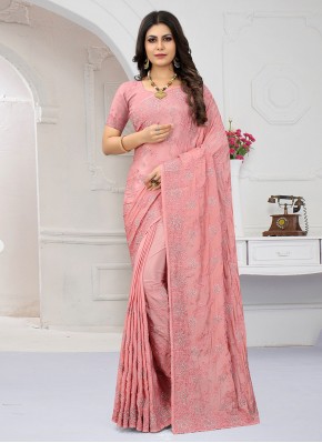 Sunshine Pink Designer Saree