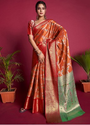 Superlative Kanjivaram Silk Woven Contemporary Style Saree