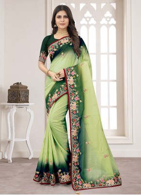 Surpassing Embroidered Classic Saree