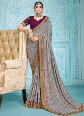 Tamannaah Bhatia Impressive Grey Designer Traditional Saree