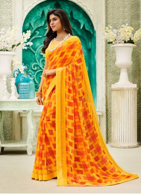 Thrilling Faux Georgette Saree