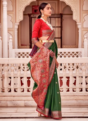 Titillating Weaving Party Classic Saree