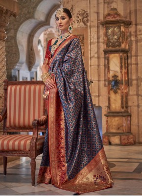 Trendy Saree Weaving Jacquard Silk in Purple