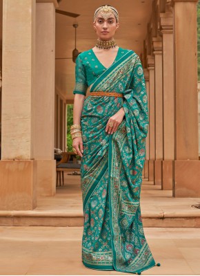 Turquoise Wedding Classic Saree