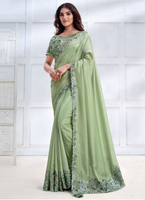 Tussar Silk Classic Saree in Green
