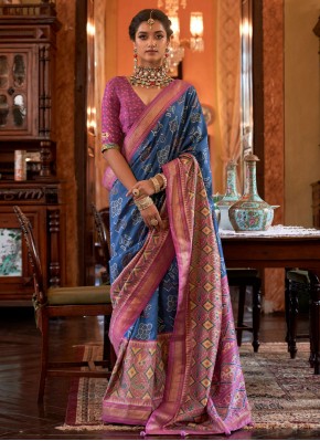 Tussar Silk Trendy Saree in Blue