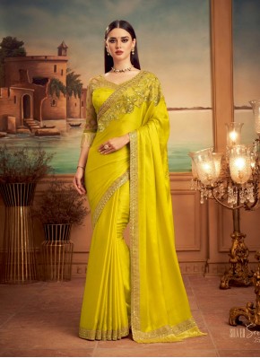 Yellow Color Designer Saree