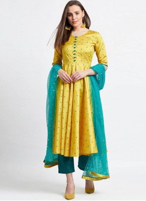 Yellow Festival Readymade Salwar Suit
